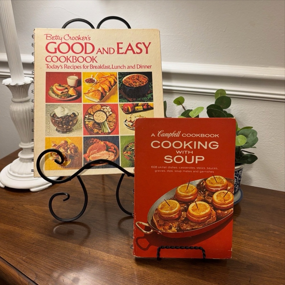 Vintage Betty Crocker's Good and Easy Cookbook and  Campbell Cookbook